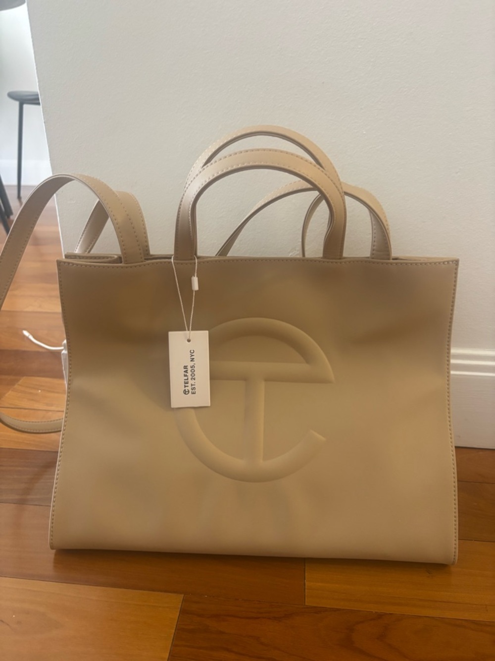 New with Tags Cream Teflar Bag Medium